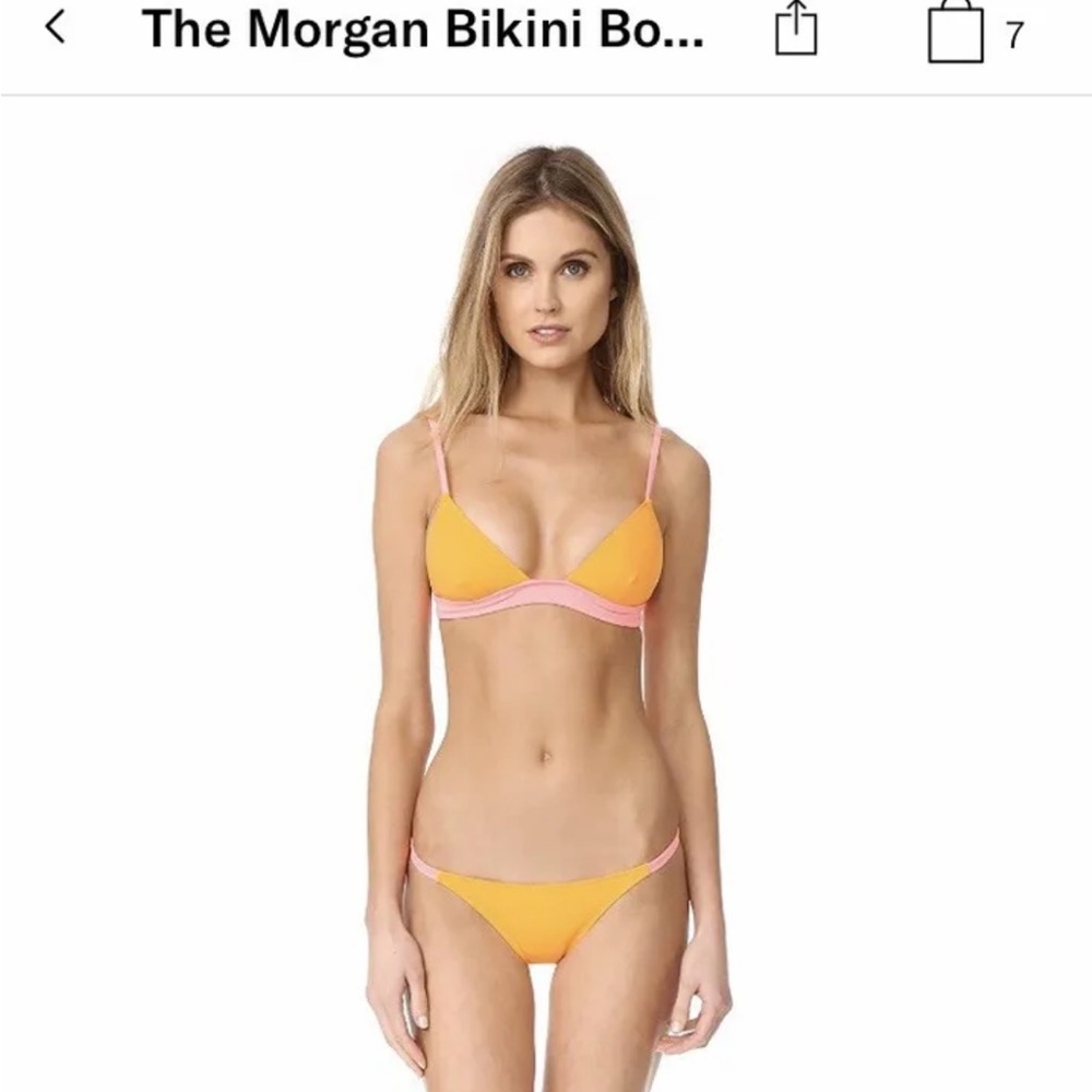 Solid And Striped Brand Bikini Marigold And Coral